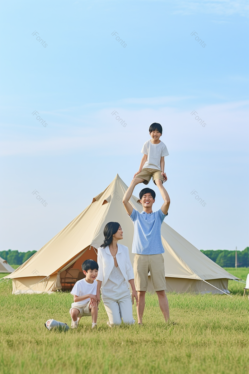 家庭亲子户外露营玩耍实拍摄影图公园游玩,高清,摄影图,摄影图片,图片大全,摄影图免费下载